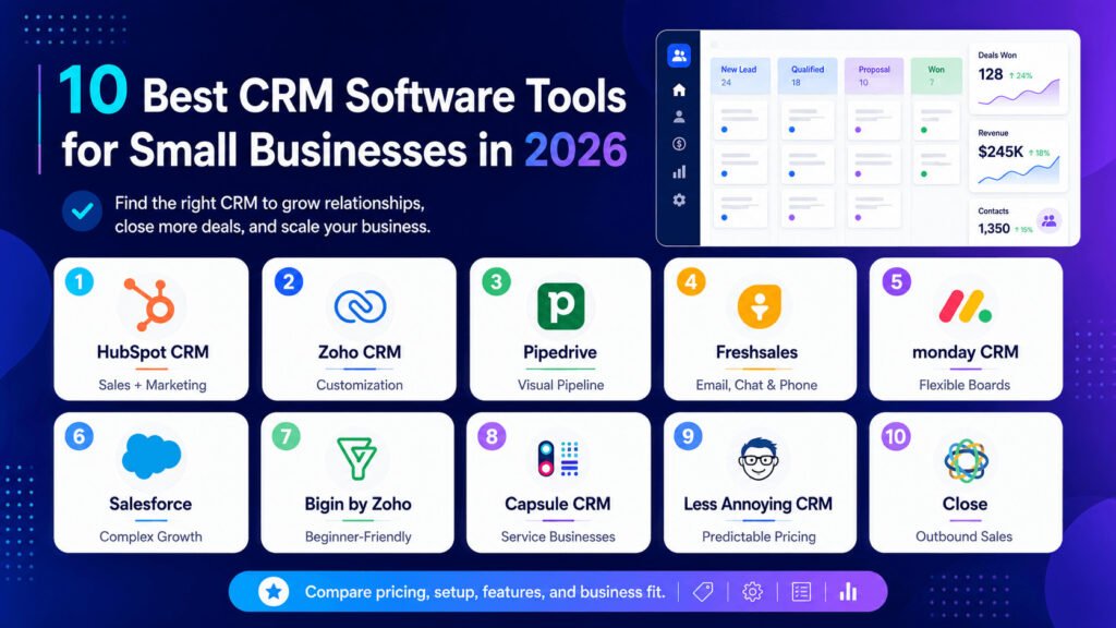 Best CRM Software for Small Businesses: 10 Tools Compared in 2026