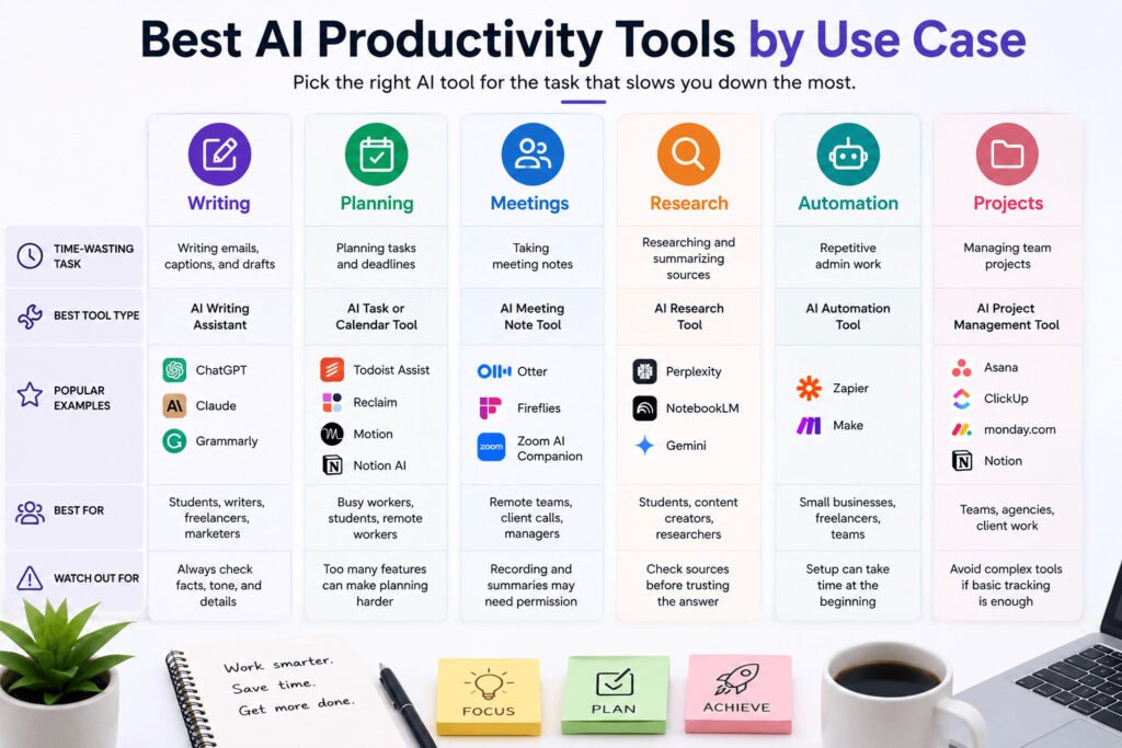Best AI Productivity Tools to Save Time in 2026