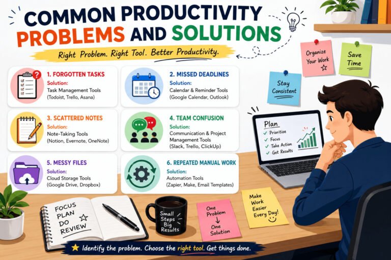 Common Productivity Problems and Solutions: Tools That Solve Daily Work Issues